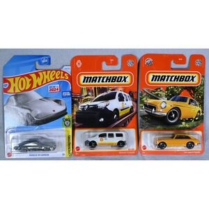 Set of 3 Matchbox Hot Wheels Cars Porsche MGB Renault NEW Diecast
